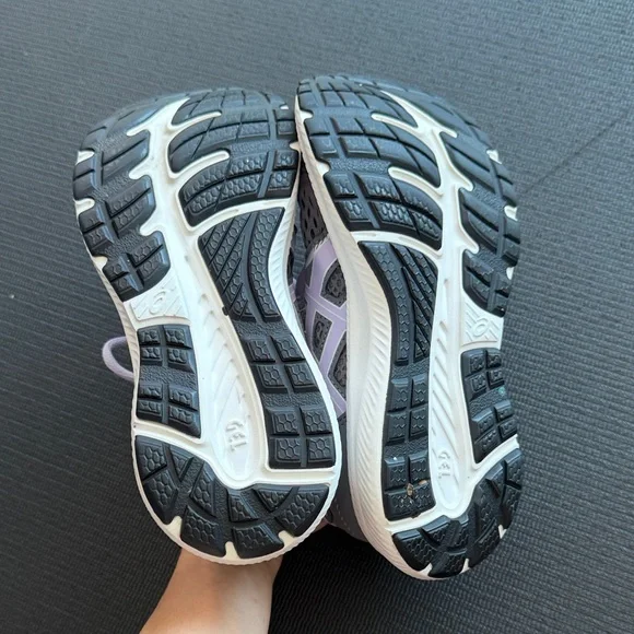 Asics Women's Gray and Lavender Athletic Shoes - Picture 2 of 6